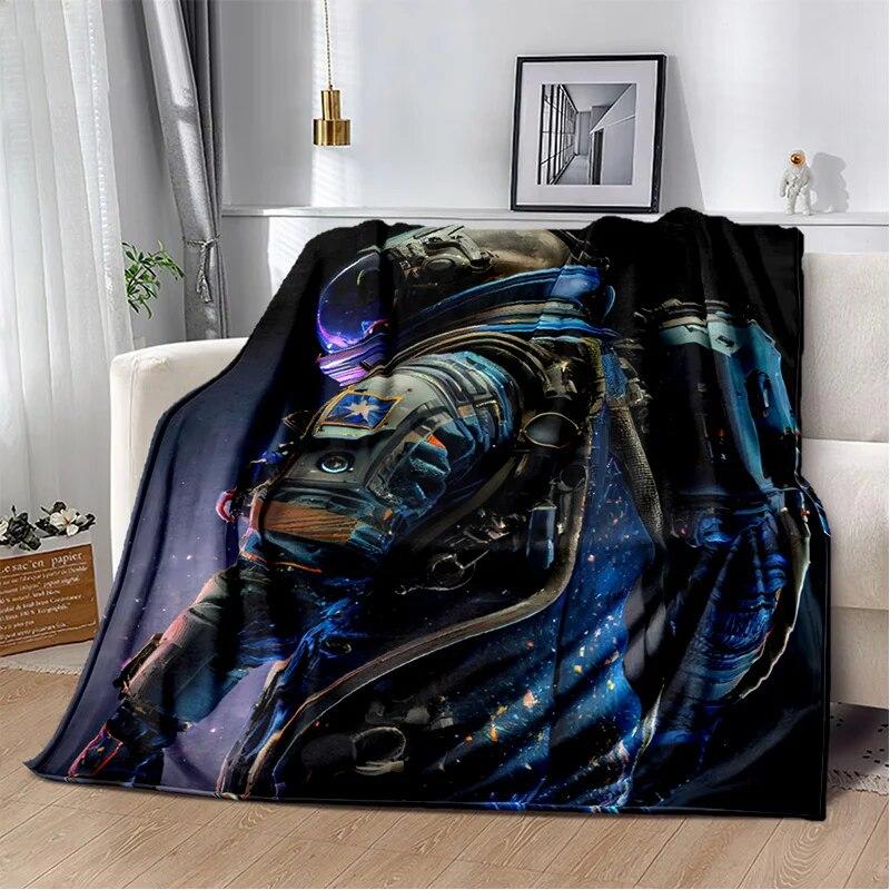 3D космическое одеяло с изображением астронавта, Вселенной, космонавта, мультяшное одеяло, мягкое одеяло для дома, спальни, кровати, дивана, офиса, одеяло, детское