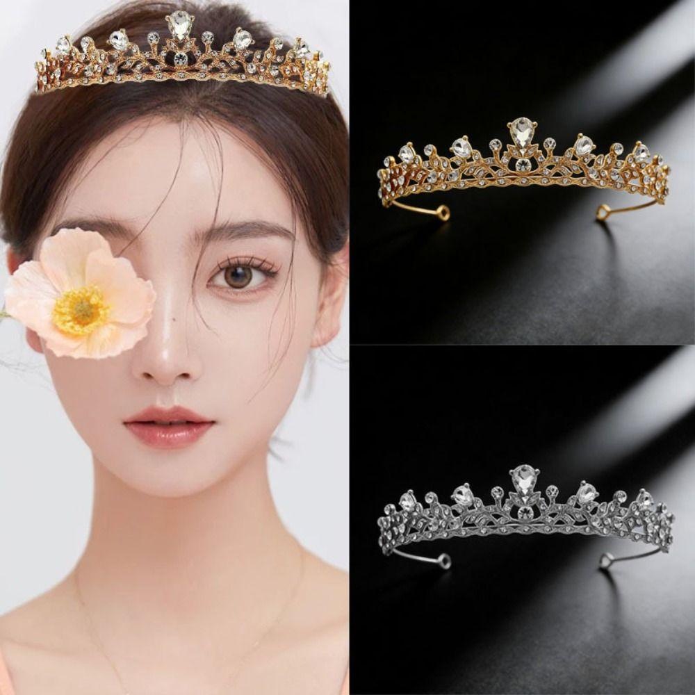 Alloy Bridal Crown Tiara Crystal Rhinestone Wedding Tiara New Party Hair Jewelry Birthday