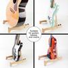 Wood Guitar Holder Base Folding Wood Ukulele Stand Adjustable Instrument Stand A-Frame Wood Guitar Stand Ukulele Shelf