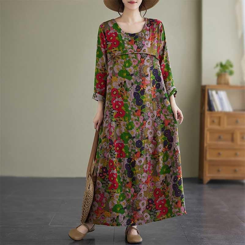 Женское длинное платье горчичного цвета