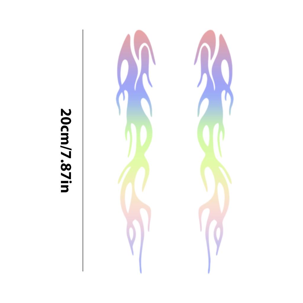 Интересные наклейки в форме пламени для мотоциклов, светоотражающие наклейки в виде пламени, водонепроницаемые наклейки для автомобилей, наклейки для мотоциклов, аксессуары для мотоциклов