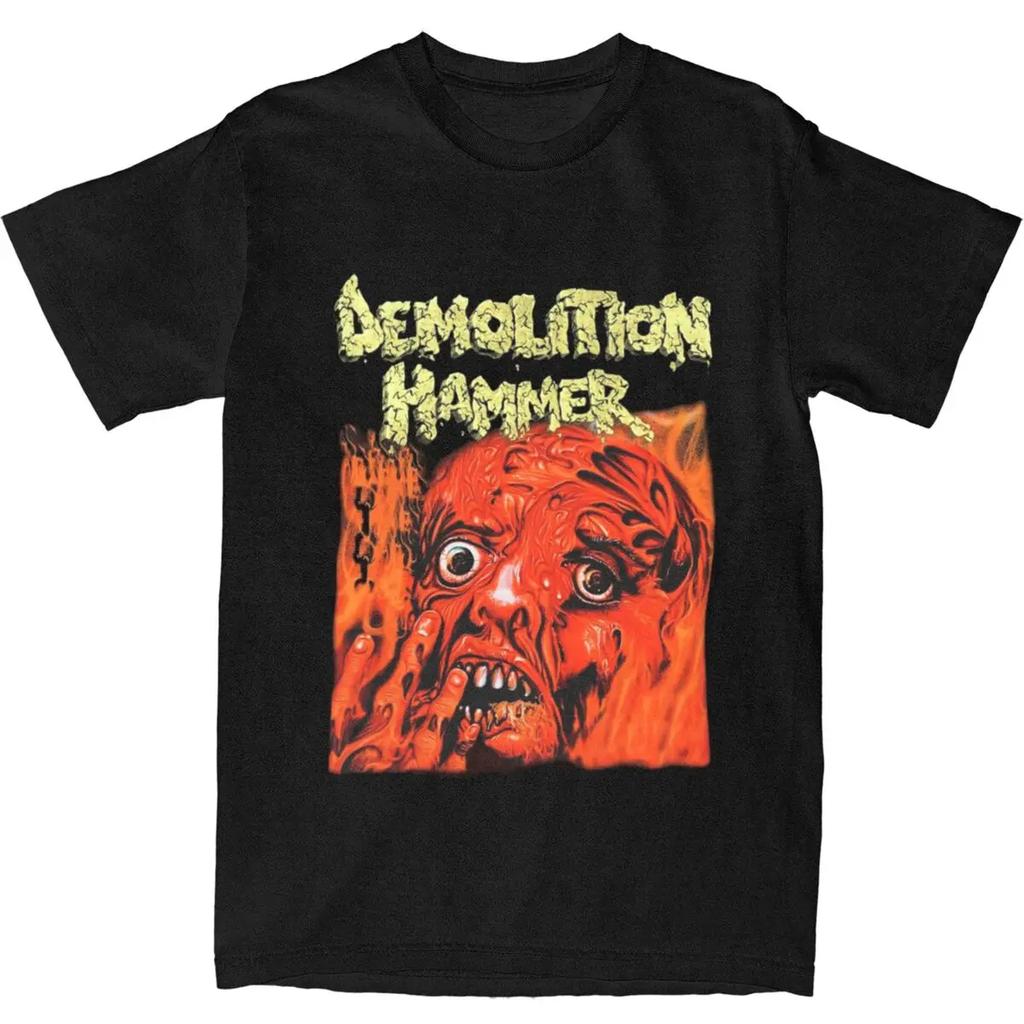 Мужские и женские рубашки Demolition Hammer, аксессуары для трэш-метал-групп, топы, футболки, винтажные футболки на все сезоны