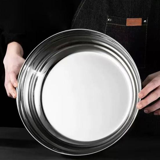 Металлическая миска для смешивания Гладкая поверхность Антипригарная Легко моется Можно мыть в посудомоечной машине Многоцелевая Большая миска Салатник