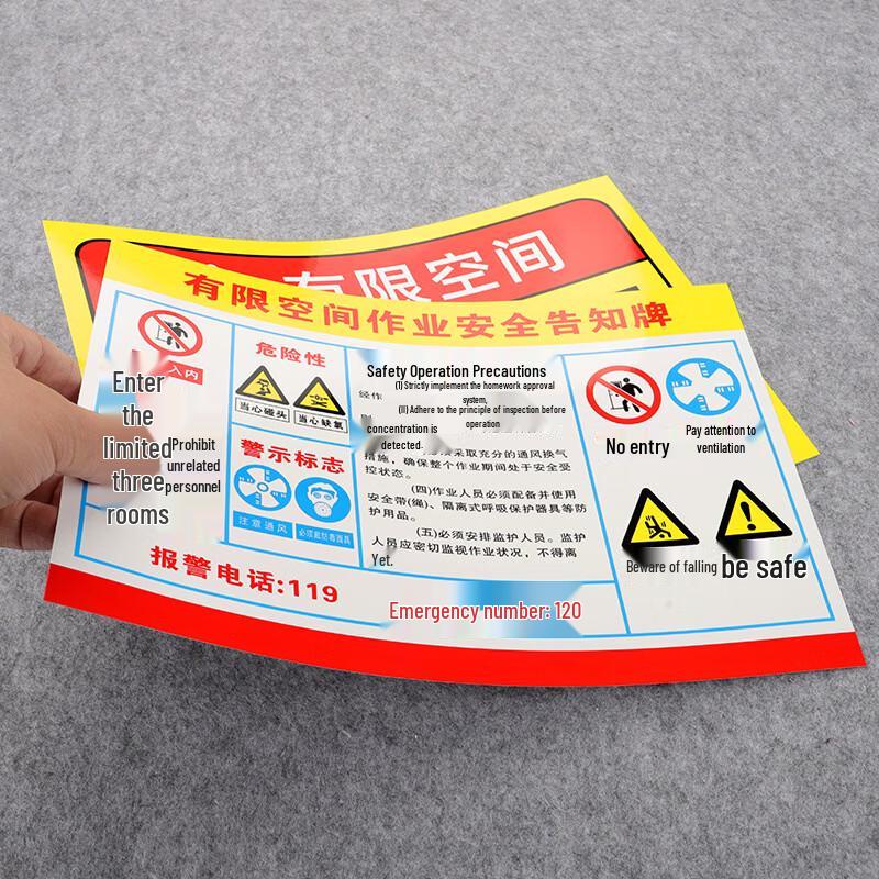 Confined Space Entry Warning Sign