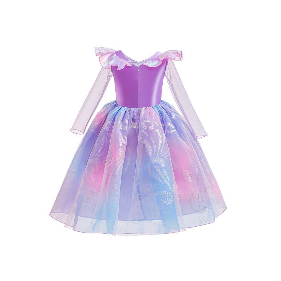 Girls' Fashion: Wicked Witch of The West Cosplay Glinda Dress - Summer Children's Long-Sleeve Tulle Ball Gown Dress Cosplay Costume