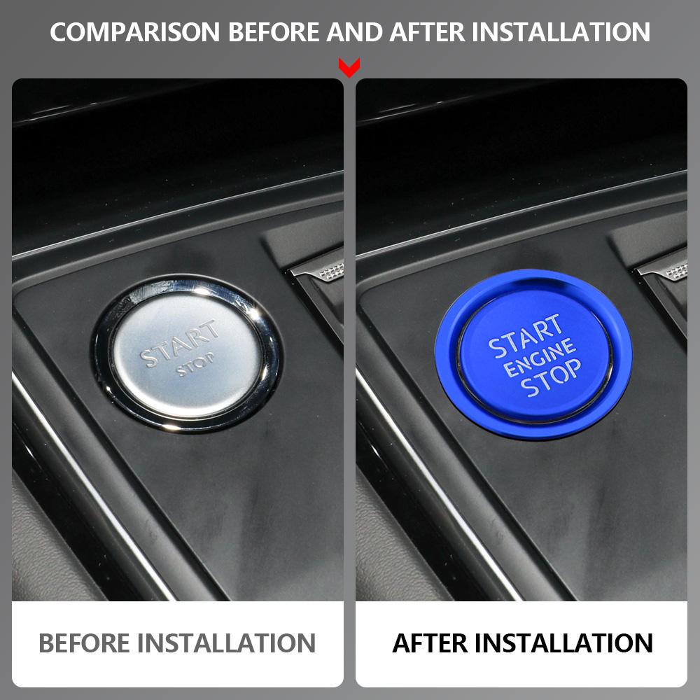 Наклейка-кольцо из алюминиевого сплава на кнопку запуска/остановки двигателя для Peugeot 5008 3008 408 508 2008 308 4008 Аксессуары