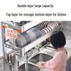 Yingbai 304 Stainless Steel Double-Layer Dish Drying Rack