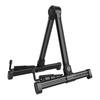 Black A Frame Guitar Stand with Silicone Pad Foldable Stable ABS Folk Guitar Bracket Rack for Home Classroom