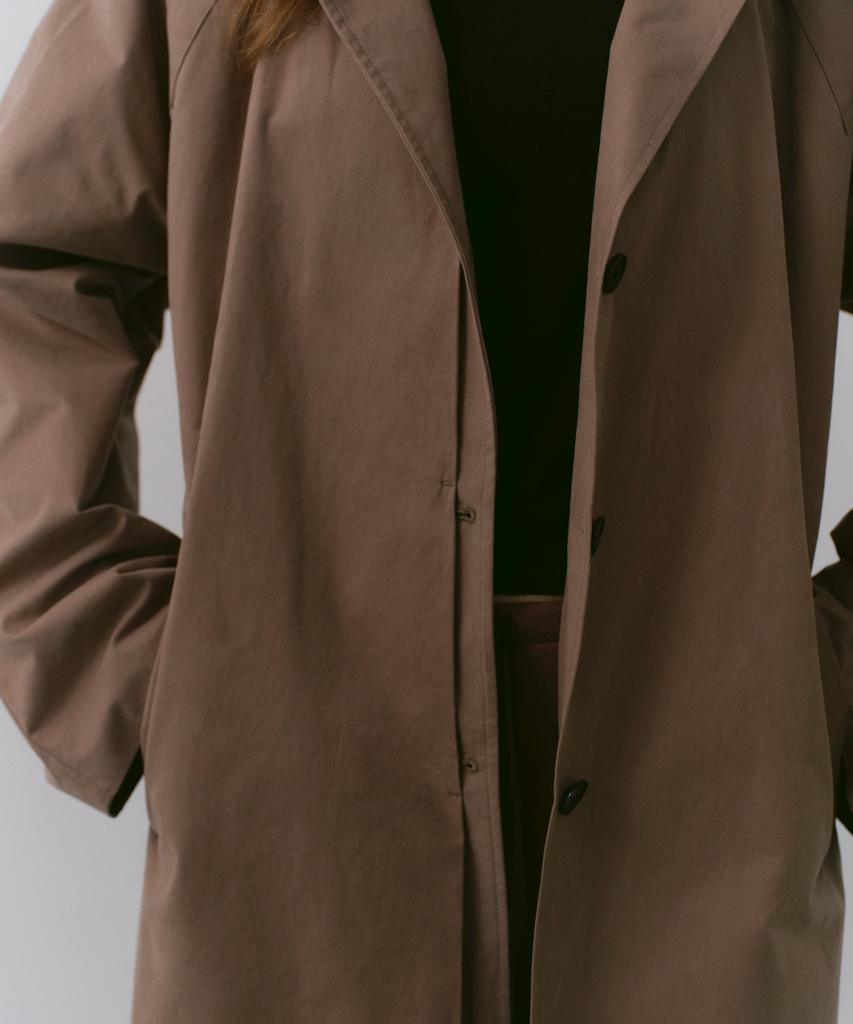 CACELE Panel Front Trench Coat, Mocha