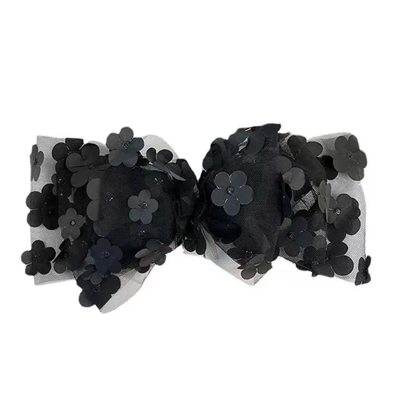 1 Pcs Ladies' Hair Clip Sweet Mesh Lace 3D Big Bow Elegant Cute Hair Pins Fashionable Gentle Versatile Hair Accessories For Girl