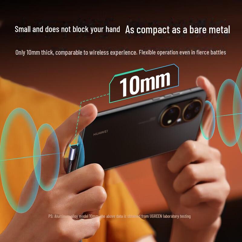 Green Link 6A 66W Fast Charging Type-C Elbow Cable for Huawei, Honor, Xiaomi Phones