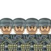 Вторая Мировая Война Военные Немецкие Солдаты Фигурки Шлем Строительные Блоки Армия Пехотинец Воин Артиллерист Броня Пушка Жилет Оружие Кирпичи Игрушки