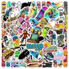 50pcs Street Skateboarding Cool Cartoon Graffiti Stickers DIY Phone Guitar Laptop Notebook Suitcase Waterproof Sticker