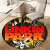 Мерч группы Linkin Park Коврик-подкладка под стул Круглый ковер - Ковер для офиса, Машинная стирка, Нескользящий, Подходит для гостиных, спален