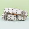 Punk Belt Crown Trendy Men and Women Inlaid with Rhinestone Sequins Rock Fashion Belt Men and Women Belt