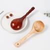 Water Spoon Wooden Large Soup Spoon Porridge Scoop Rice Spoon Solid Wood Bamboo Handle Bath Water Ladle