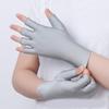 Summer Ice Silk Half Fingers Gloves Women Breathable Thin Fingerless Gloves