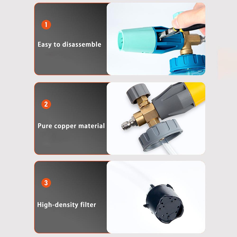 1LFoam Lance for Car Washers Foam Nozzle Foam Gun Foam Genenrator Foam Sprayer Foam Canno for High Pressure Car Wash Water