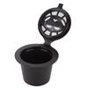 3Pcs Household Reusable Coffee Capsules Filter Refillable Capsules Cup Fit for Nespress (Black)