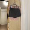 WGWE8628 Низкая юбка-шорты А-силуэта, облегающая бедра, ультракороткая, для образа «горячей девушки»
