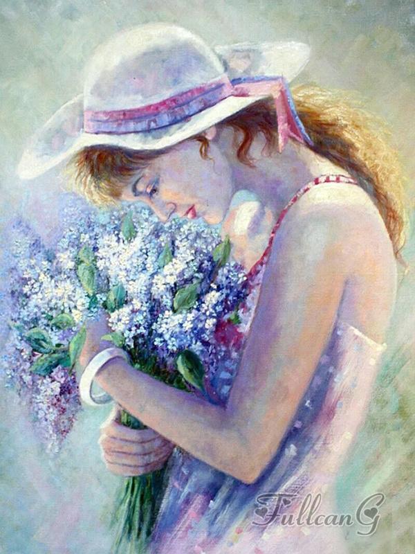 Алмазная живопись Новые поступления Фэнтези Женщина Цветок Diy Полный горный хрусталь Вышивка Абстрактная девушка Искусство Мозаика Наборы для вышивки крестом Домашний декор FG1742