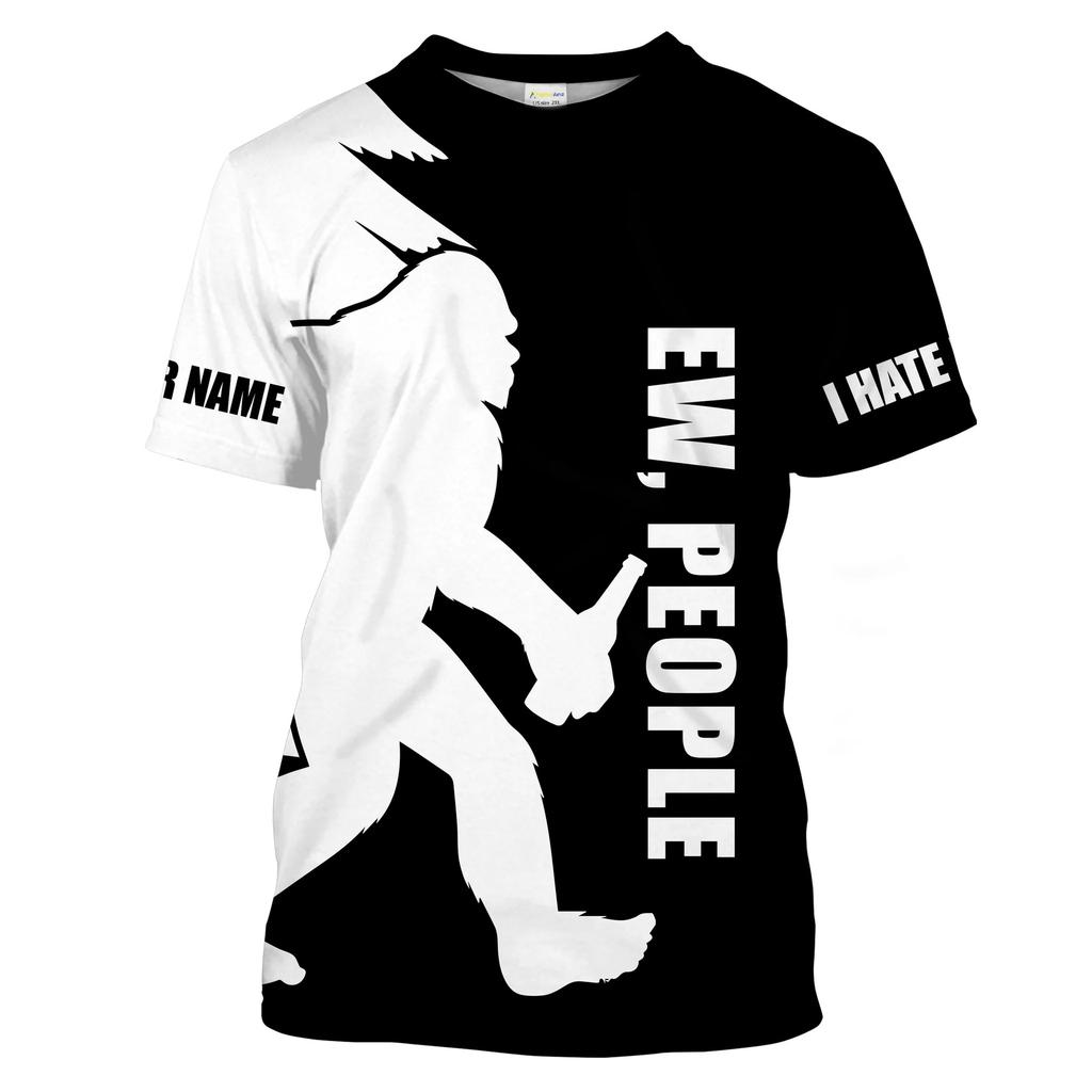 Новая футболка с короткими рукавами, топ с 3D-принтом и персонализированной круглой горловиной