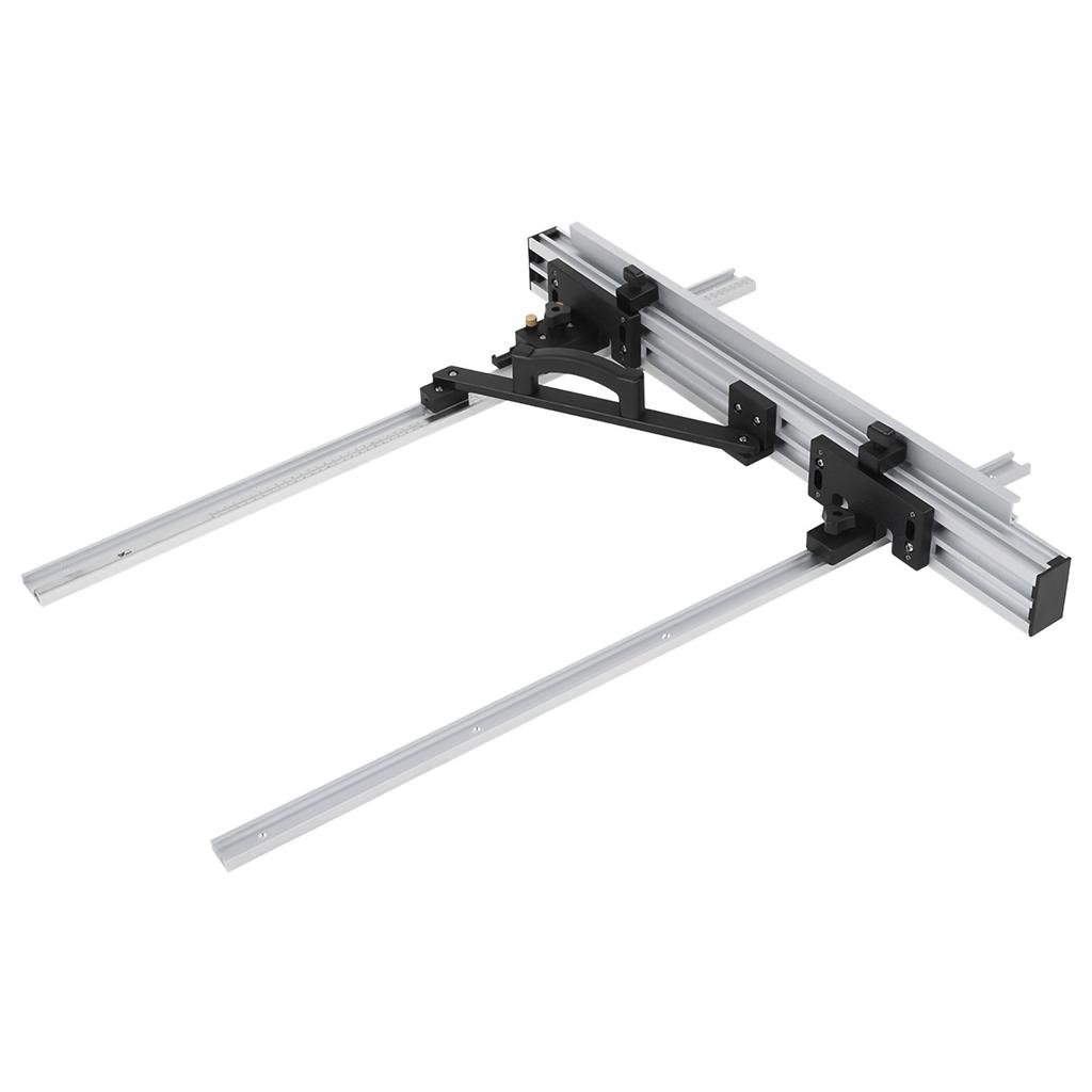 Комплект направляющих для настольной пилы, черный, серебристый, алюминиевый сплав, с ручкой точной регулировки, стол 800 мм, 1000 мм, 800 мм