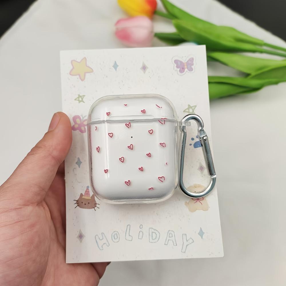 Модный чехол для наушников с узором в виде сердечек для AirPods Pro3/Pro2/Pro Чехол для наушников AirPods 4/3/2/1 Ударопрочный защитный чехол