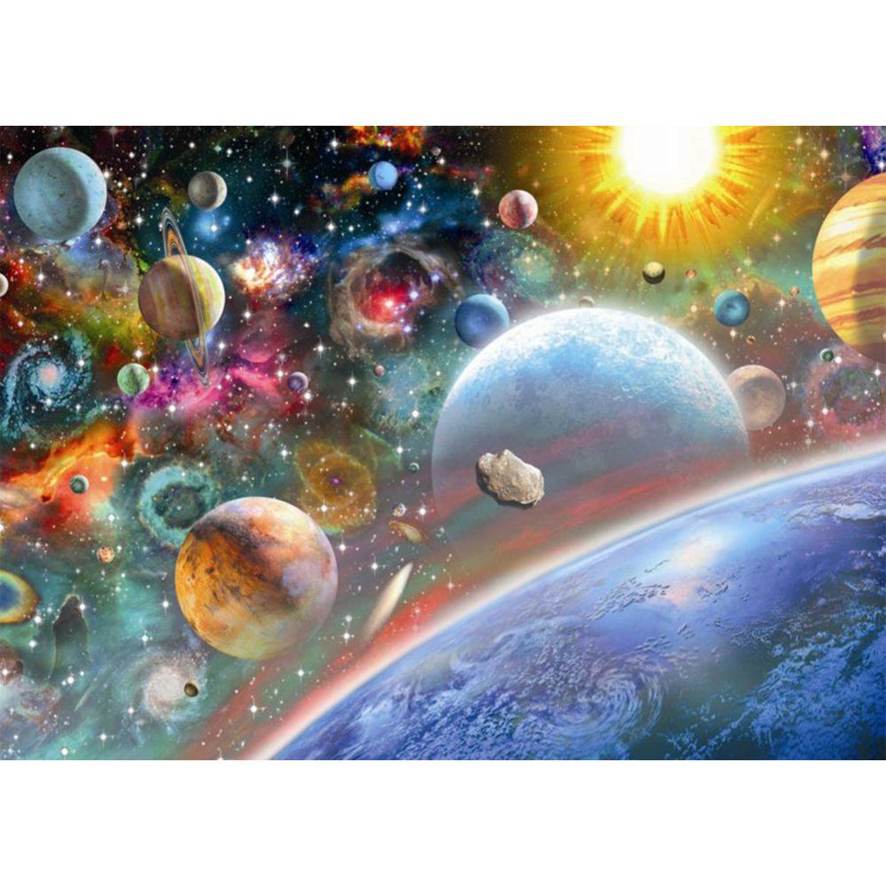 5D Diamond Painting Universe Planet Full Circle Diamond Embroidery Starry Sky Landscape Cross Stitch Kit New Year Gift Home Deco