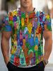 Printed Short Sleeve T-Shirt Men'S - Cartoon Characters Group Portrait, Soft And Breathable, Trendy Tiktok Viral Tee