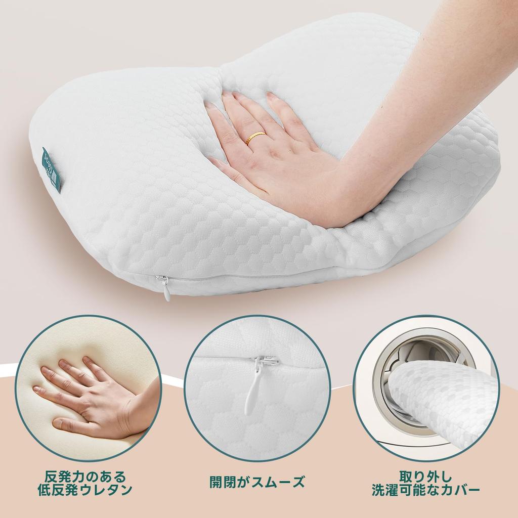 TEXSTEAD Back Pain Relief Cushion  High-Resilience Mini Pillow  Nap Pillow  Napping Pillow for Comfort  Sleep Pillow  Car Pillow  Non-Slip and
