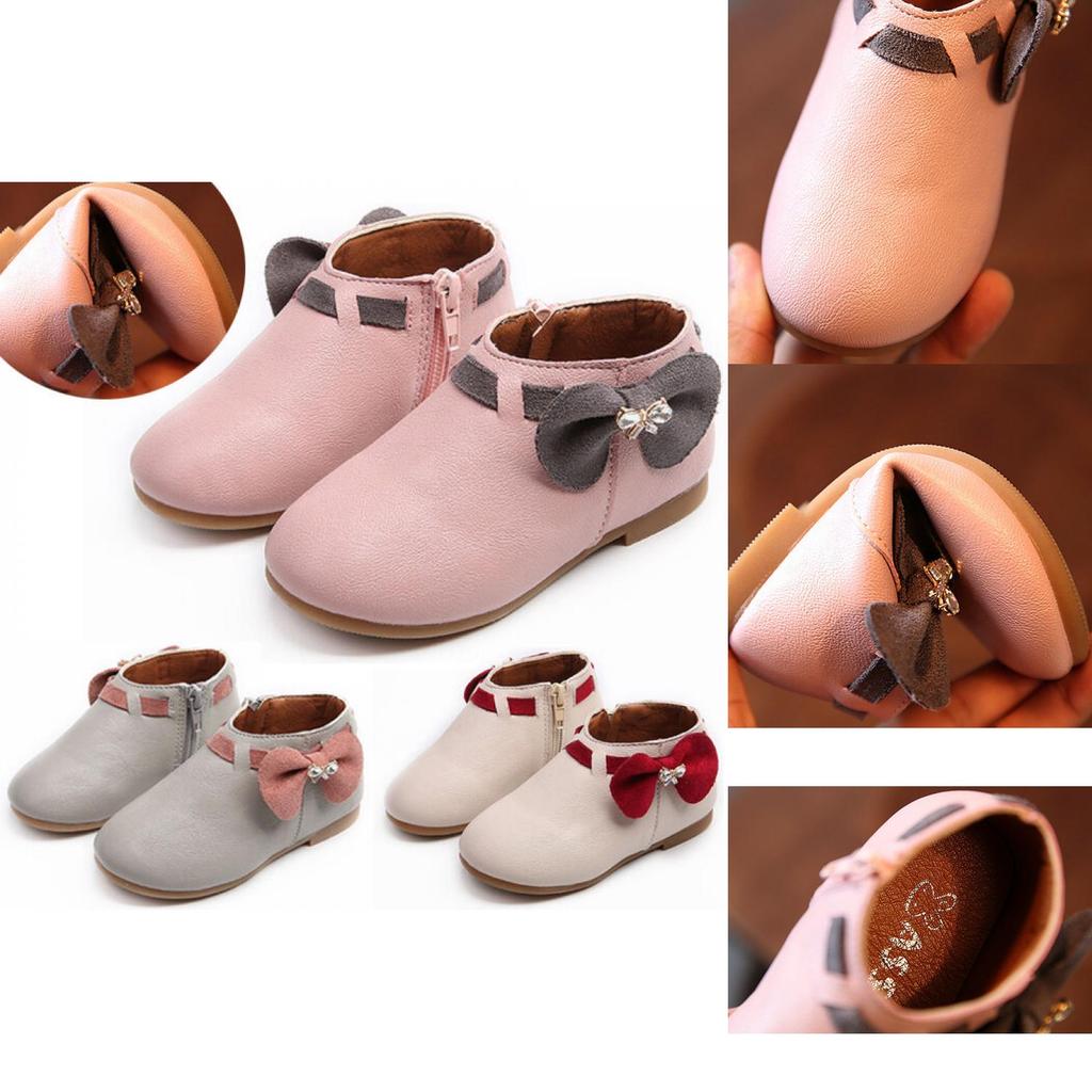 Timeless Fashion Leather Moccasins For Toddler Baby Girls With Bowknot Accent
