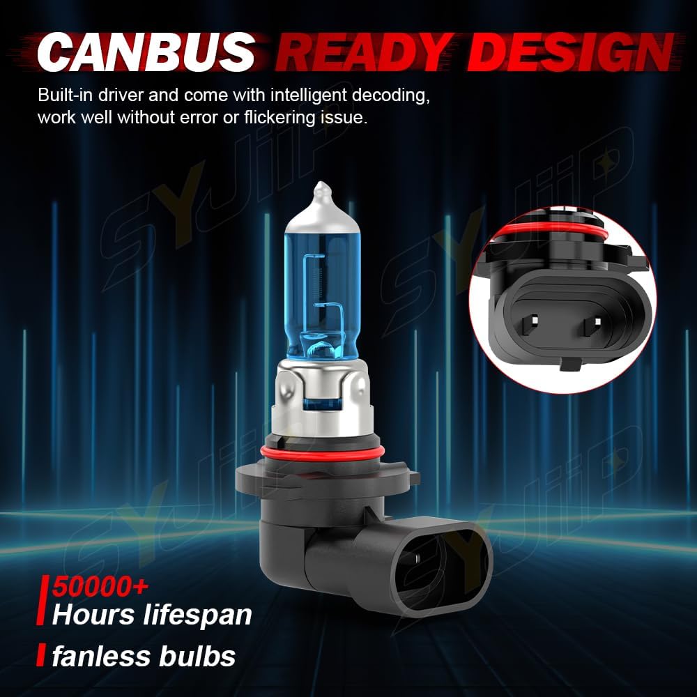 Upgraded Halogen Headlight Bulbs For Compatible For Chevy Silverado 1500 (2007-2015)/ 2500 3500 (2007-), 9005 H11 High And Low Beam Halogen Headlamp