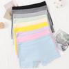 Candy Color Mid-Waist Cotton Boxer Briefs - Women's Solid Underwear