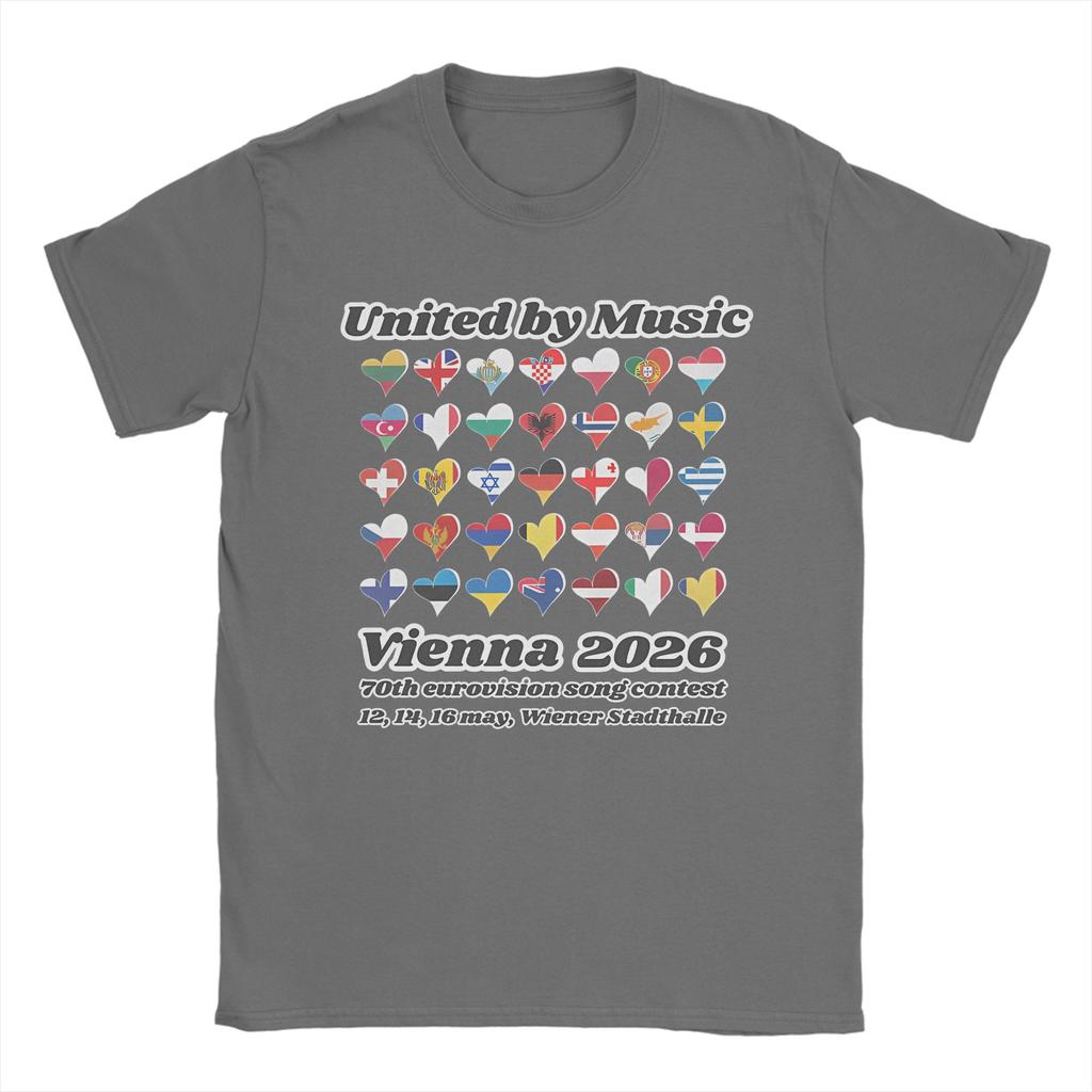 Eurovisions Song Contest 2026 Tee Shirt for Unisex Women Graphic Print T Shirts 100 Cotton Clothes
