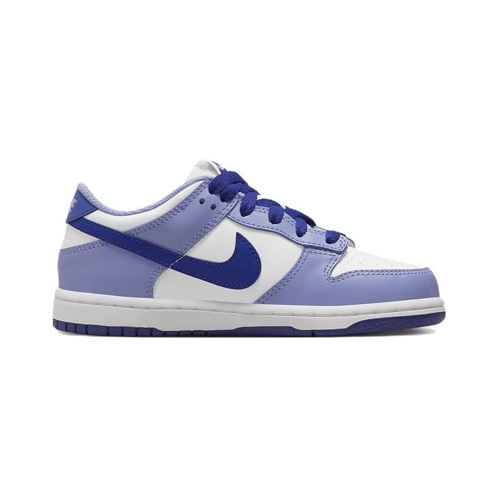 Nike Кроссовки Dunk Low PS Blueberry Kids белые светло-чертополоховые ляписы DZ4457-100