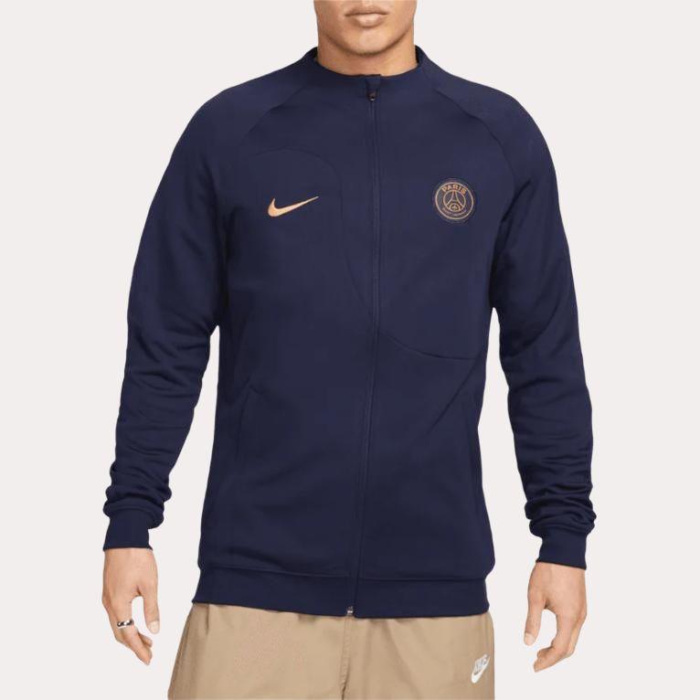 Nike Однотонная облегающая футболка с длинным рукавом, мужская, темно-синяя, DV5052-498