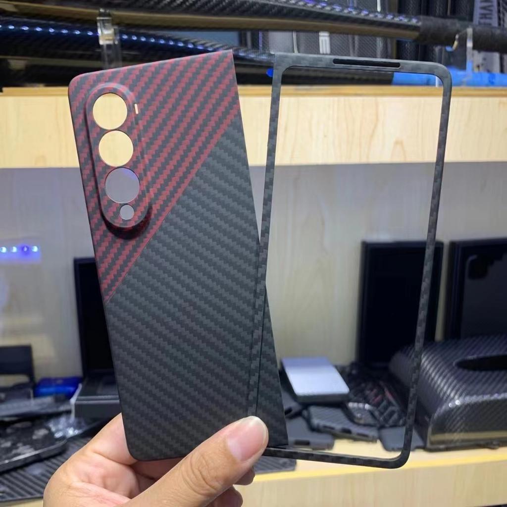 YTF-carbon Настоящая углеродная fiber Чехол Z Fold5 Для Samsung Galaxy Z Fold4 чехол Арамидная fiber Тонкий дизайн Z Fold3 Противоударный Чехол для телефона