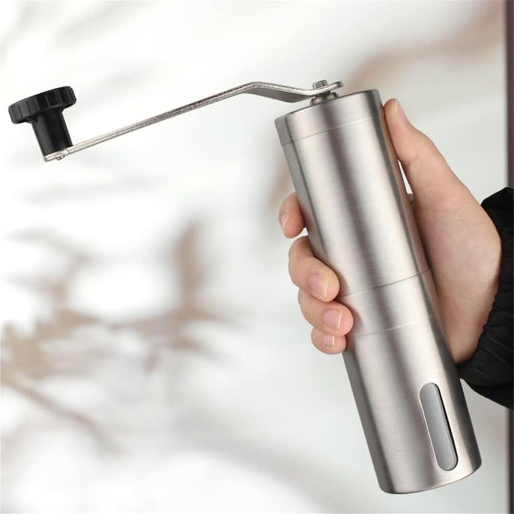 Ручная кофемолка из нержавеющей стали 304, керамическая, совместимая с черным перцем и перцем, удобная для переноски, наружная кофемолка, ступка, порошок,