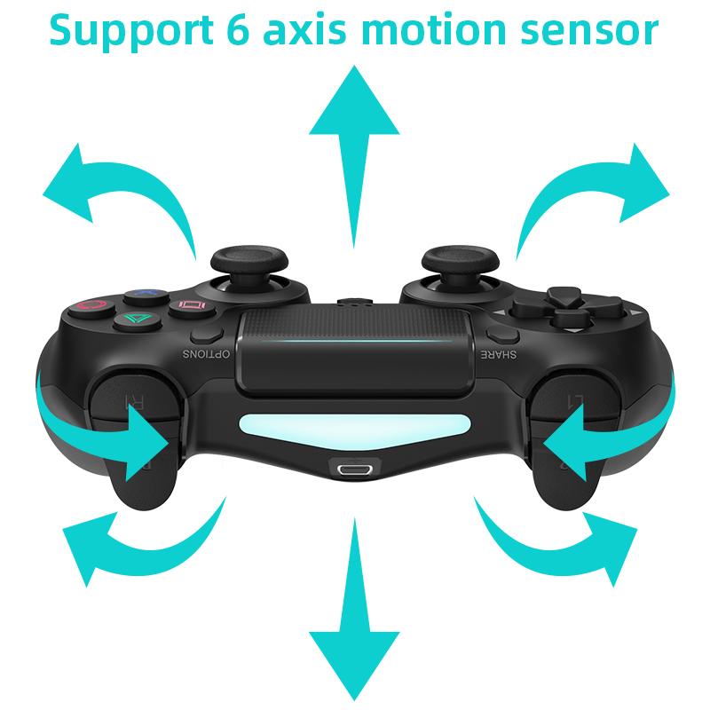 DATA FROG Беспроводной Bluetooth-контроллер для контроллера PS4, удаленный геймпад, совместимый с игровым джойстиком PS4/Slim/Pro с двойной вибрацией для ПК
