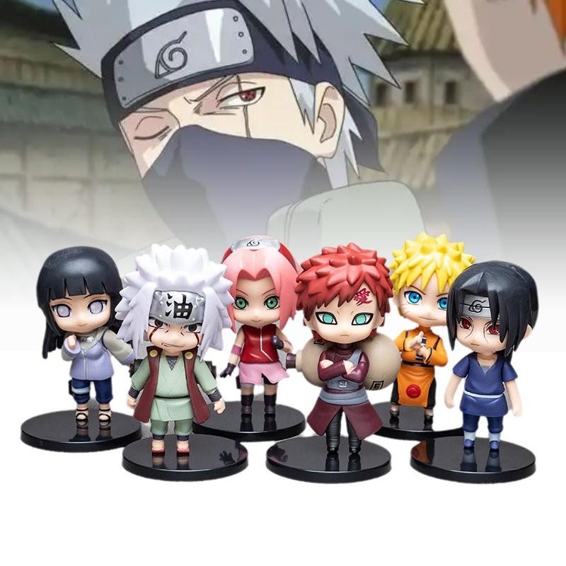 6pcs Character Naruto Pvc Toy Model Desktop Decoration Child Christmas Gift