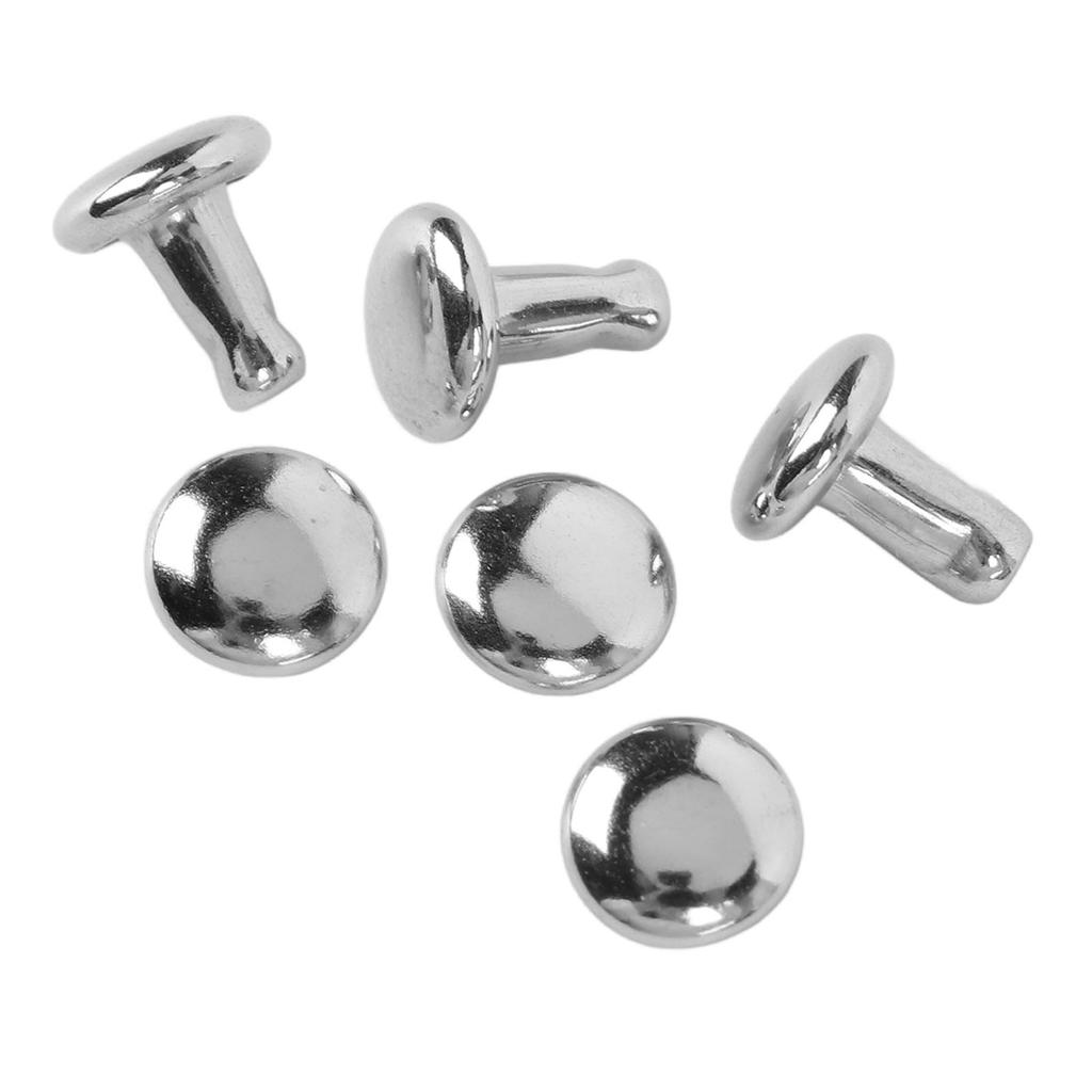 500 Sets Double Cap Rivet 5x5mm Stainless Steel Rivet Stud Kit for Leather Craft Clothing