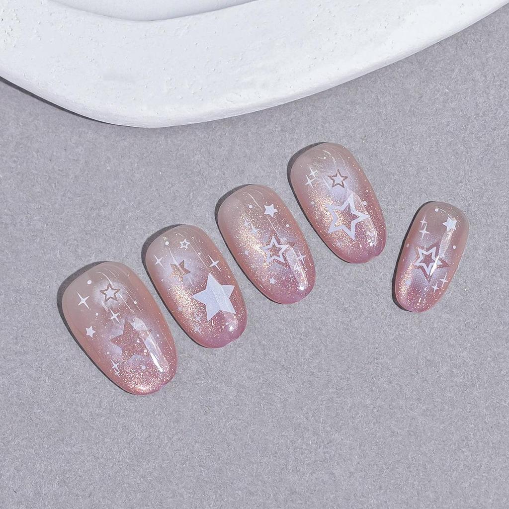Butterfly and Star Hollow Nail Stickers - Thin, Tough, Adhesive Flat Type