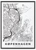 Плакат карта план города Копенгаген