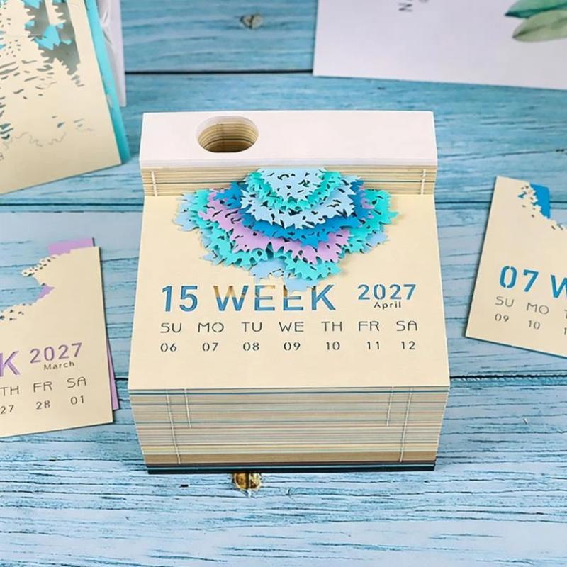 Innovative Desk Calendar 2027 with LED Lights Ideal for Task Management and Planning