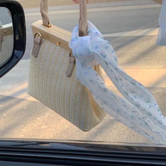 Повязка на голову, стильный цветочный принт, цветной женский платок, дорожная подставка для фото, платок из искусственного шелка, аксессуар для одежды