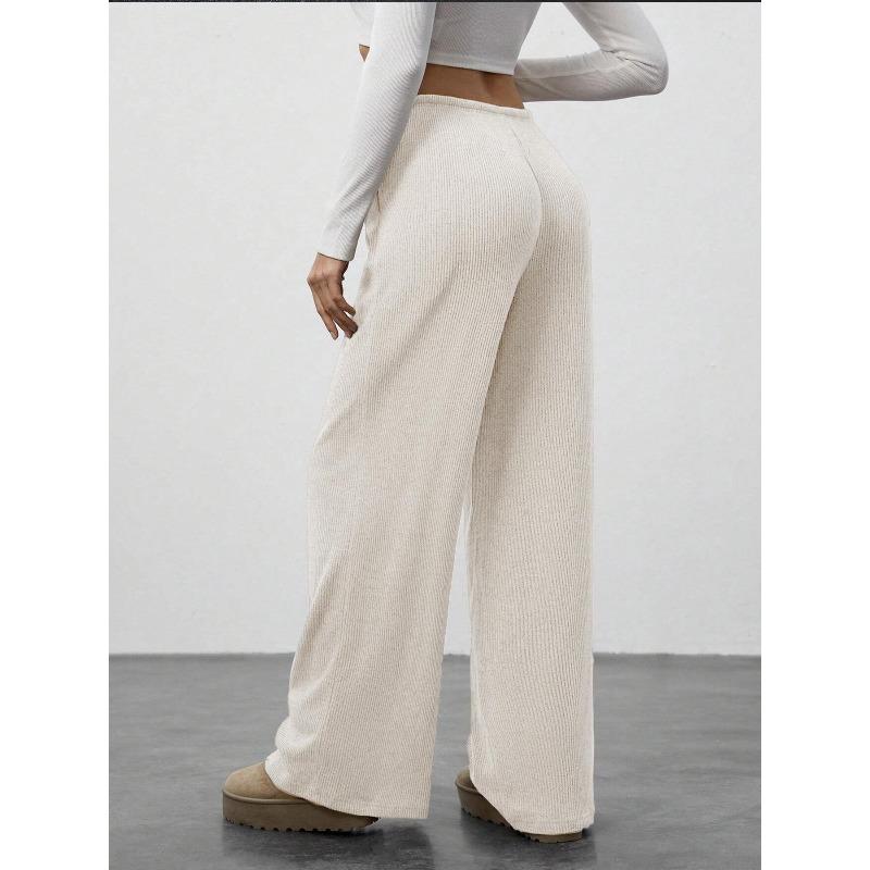 JKASHDK Женские модные повседневные однотонные брюки с высокой талией и принтом, брюки и капри