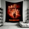 Chicago Fire Wall Tapestry Aesthetic Wall Hanging Printed Fabric Blanket Decorative Tapestries for Bedroom Living Room Home Decor