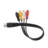 30CM 5-Pin Male DIN to 4 RCA Female Audio Cable Connector Wire Cord