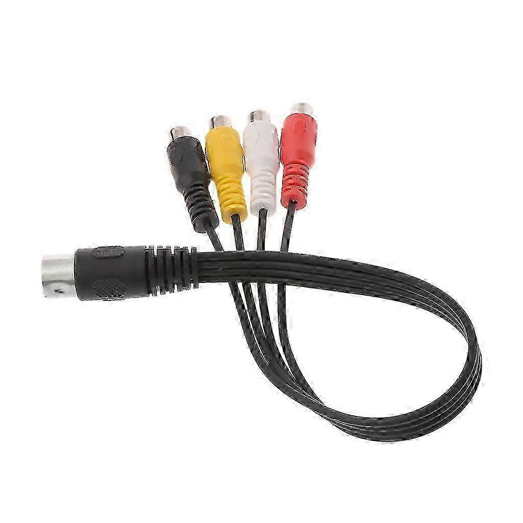 30CM 5-Pin Male DIN to 4 RCA Female Audio Cable Connector Wire Cord